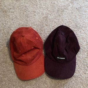 2 for $5 H&M hats. One burgundy and one orange!